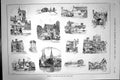 Original Old Antique Print 1887 London Holyhead Stafford Inn Church George Inn