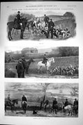 Old 1901 Fox Hunting Lanarkshire Refrewshire Foxhounds Gleniffer Hors Victorian