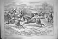 Original Old Antique Print 1893 Preliminary Fence Jockeys Horse Racing Sport