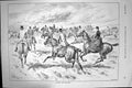 Original Old Antique Print 1892 Scurry Over The Hills Fox Hunting Sport Horses
