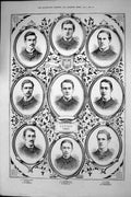 Old 1882 Oxford Boat Crew Bourne Higgins Fort Brown Buck Paterson Kin Victorian