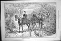 Antique Old Print 1889 Blissful Unconsciousness Horses Coach Transport Swain