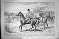 Old Antique Print 1889 Object Interest Fox Hunting Horses Sport Huntsmen 19th