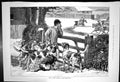 Old Antique Print Now Is The Winter Our Discovery Horses Dogs Rider 1886 19th