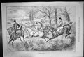 Original Old Antique Print Merry Gallop Horses Riders Galloping 1886 Victorian