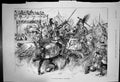 Original Old Antique Print English Sports Tournament Riders Armour Swords 1891