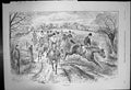 Original Old Antique Print Safe Pilot J Swain Group Horses Riders Farmland 1892
