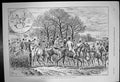Original Old Antique Print End Hunting Season Sunny Day With Pytchley 1892 19th
