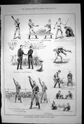 Antique Old Print Honourable Artillery Cmpanys Annual Sports Wrestling 1885