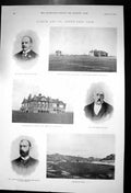 Antique Old Print Lytham St Annes Golf Club Club House Links 7Th Green 1898