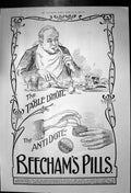 Antique Old Print Beechams Pills Table D Hote Antidote Dont Deny Food 1906 20th
