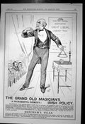 Original Old Antique Print Grand Magician Wonderful Remedy Beechams Pills 1886