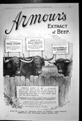 Original Old Antique Print Armours Extract Beef Prize Stock GMedals 1891 19th