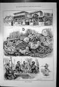 Old Antique Print India In London Tanjore Nautch Dancer Guitar Tabba 1886 19th