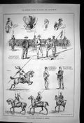Old Antique Print Native Cavalry Tent Pegging Amballa Challenge Cup 1887 19th