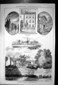 Antique Old Print Homes Haunts Charles Dickens Tavistock Jacobs Island 1880