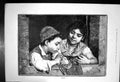 Original Old Antique Print Idleness Two Boys Blowing Bubbles 1887 Victorian