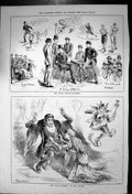 Original Old Antique Print Fools Revenge Adelphi South London Harriers 1882