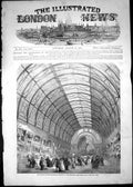 Old Print 1856 Building Manchester Exhibition Art Treasures Central Hall 19th