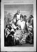Old 1856 Fresco Rivers England Upper Waiting-Hall House Lords Armitage 19th