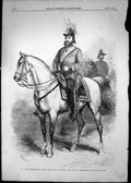 Antique Old Print Commander-In-Chief His Royal Highness Duke Cambridge 1856