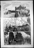 Antique Old Print 1855 Funeral Lord Raglan Street Procession Lying-In-State