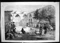 Original Old Antique Print 1866 Sheep Ram Fighting Persian Khan Constantinople