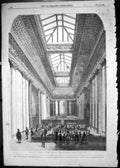 Antique Old Print 1855 Interior Bank London Head Office Threadneedle Street