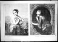 Old 1855 Portrait Italian Girl Fountain Beautiful Woman Signal Hellwig 19th