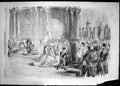 Antique Old Print 1856 Marriage Wedding Infanta Amalia Prince Bavaria Madrid