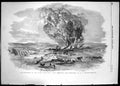 Original Old Antique Print War Explosion Siege Train Inkerman Mill Goodall 1855