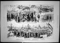 Antique Old Print 1882 Festivities Boston Construction New Dock Mount Bridge