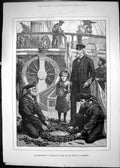 Antique Print Anniversary Trafalgar Scene Deck Ship Victory Portsmouth 1881