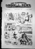 Old 1883 University Boat Race Procession Oars Putney Cambridge Sport Victorian