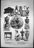 Old Print Hamilton Palace Sale Christie Mansons Works Decorative Art 1882 19th