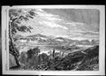 Antique Old Print 1857 Gnoll College Vale Neath Wales Mountains Railway Train