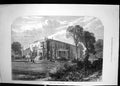 Old Antique Print Exterior Building Tichborne House Alresford Hants 1871 19th