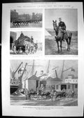 Print 1899 Royal Artillery Field Battery Prince'S Dock Bombat Lord Methuen Portsmouth