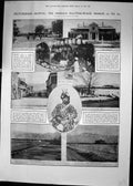 Old Print 1906 Quetta Prince Wales India Fruit Market Khan Khelat Church 20th
