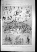 Old Antique Print Prince Wales Indore Begum Durbar Major Daly India 1905 20th