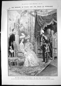 Old Print Princess Wales Nizam Hyderabad Chan Walla Palace Hyderabad 1906 20th