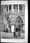 Print 1894 Doge'S Palace Venice Angle Decorative Sculpture Judgement Solomon