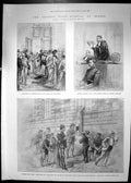 Antique Print 1899 Captain Drefus Court-Martial Rennes Maitre Labori Lycee 19th