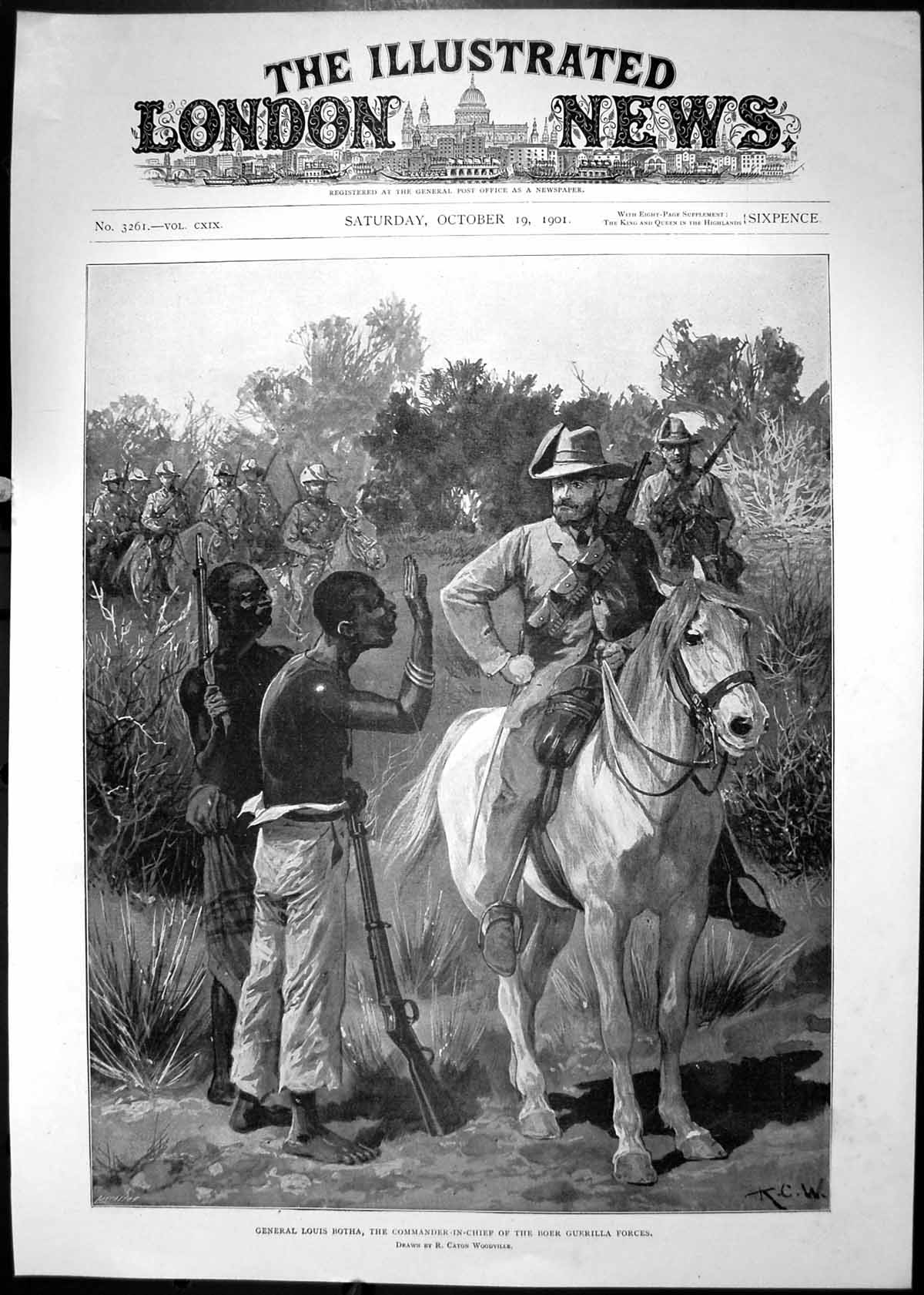 Old 1901 General Louis Botha Commander-In-Chief Boer Guerilla Forces Victorian
