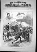 Antique Print 1882 Scene Attempt Shoot Queen Windsor Railway Station London