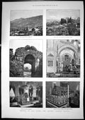 Print 1890 Broussa Asia Minor Turkish Capital Mosque Tomb Ghazi Osman Sultan Orkhan