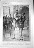 Antique Old Print Tsar Russia Grand Duke Nicholas Nicolaievitch Horse 1905 20th