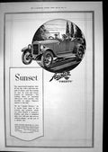 Original Old Vintage Print 1919 Advertisement Austin Motor Car Sunset 20th
