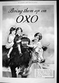 Old Vintage Print 1919 Advertisement Oxo Fluid Beed Brand Children Bull 20th