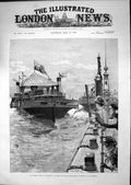 Old 1886 Queen Visit Liverpool Steam Ferry Boat Claughton Mersey Rive Victorian